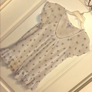 Gap white ruffle top